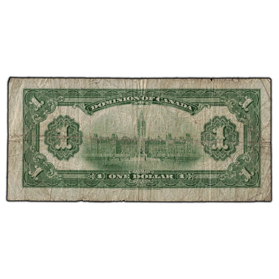SOLD $1 1917 Dominion of Canada Note Series F Suffix A DC-23d