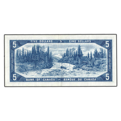 SOLD $5 1954 Bank of Canada Note Devil Face H/C Prefix BC-31b - EF-40