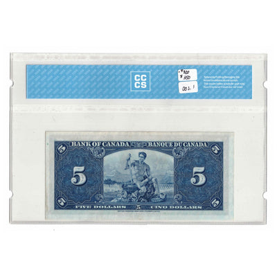 SOLD $5 1937 Bank of Canada Note Coyne-Towers D/S Prefix BC-23c - CCCS UNC-63