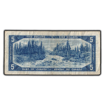 SOLD $5 1954 Bank of Canada Note Devil Face A/C Prefix BC-31a - F-15