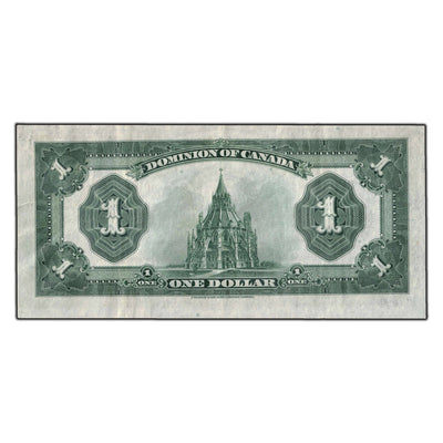 SOLD $1 1923 Dominion of Canada Note Green Seal Series C DC-25j - Crisp About EF