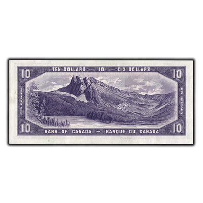 SOLD $10 1954 Bank of Canada Note Devil Face B/D Prefix BC-32a - Choice Uncirculated