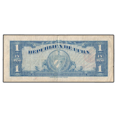 SOLD Cuba 1949 1 Peso Banknote P #77a