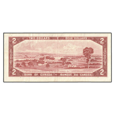 SOLD $2 1954 Bank of Canada Note *K/G Replacement Prefix BC-38dA