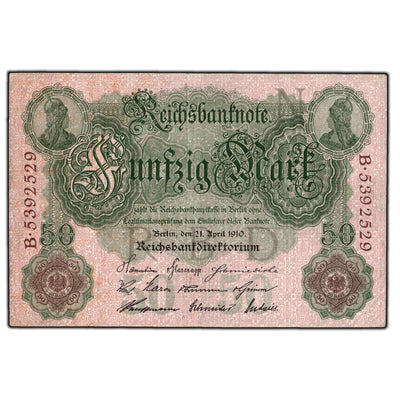 SOLD Germany 1910 50 Mark Note P #41