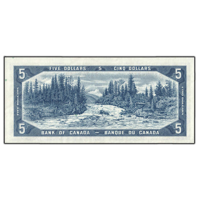 SOLD $5 1954 Bank of Canada Note Bouey-Rasminsky S/X Prefix BC-39c - UNC