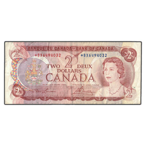 SOLD $2 1974 Bank of Canada Note *BX Replacement Prefix BC-47aA
