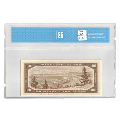 SOLD $100 1954 Bank of Canada Note Lawson-Bouey B/J Prefix BC-43c - CCCS UNC-63