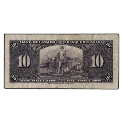SOLD $10 1937 Bank of Canada Note Osborne Signature BC-24a