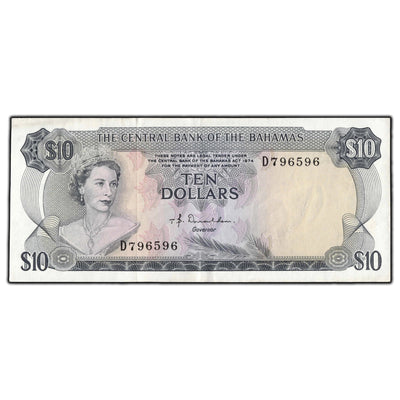 SOLD Bahamas Central Bank 1974 $10 Note P #38a