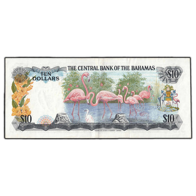 SOLD Bahamas Central Bank 1974 $10 Note P #38a