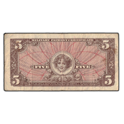 SOLD United States Series 661 Military Payment Certificate $5 Note