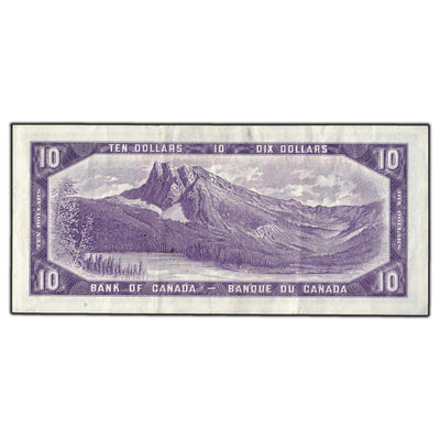 SOLD $10 1954 Bank of Canada Note *B/D Replacement Prefix BC-40bA - Cleaned