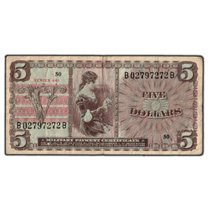 SOLD United States Series 661 Military Payment Certificate $5 Note