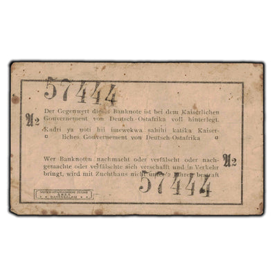 SOLD German East Africa 1915 1 Rupie Note P #15