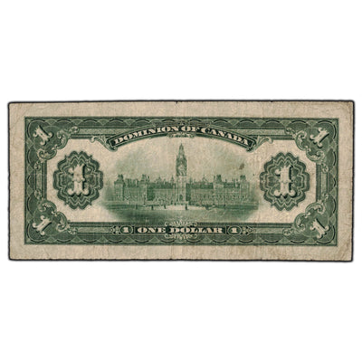 SOLD $1 1917 Dominion Of Canada Note Boville Suffix C DC-23a - VG-10