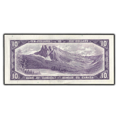 SOLD $10 1954 Bank of Canada Note Beattie-Rasminsky R/V Prefix BC-40b -