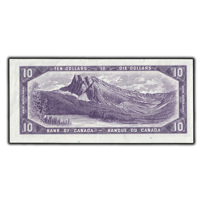 SOLD $10 1954 Bank Of Canada Note Beattie-Rasminsky M/T Prefix BC-40b