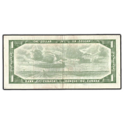 SOLD $1 1954 Bank of Canada Note T/P Prefix BC #37b-i - Neat Serial Number