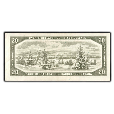 SOLD $20 1954 Bank Of Canada Note Beattie-Rasminsky T/E Prefix BC-41b - AU-50