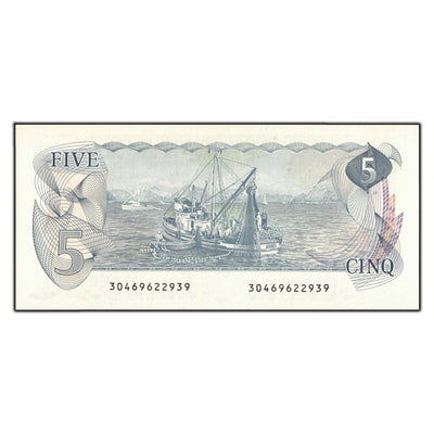 SOLD $5 1979 Bank of Canada Note Crow-Bouey BC-53b - UNC