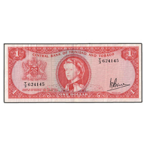 SOLD Trinidad and Tobago 1964 $1 Note P #26c