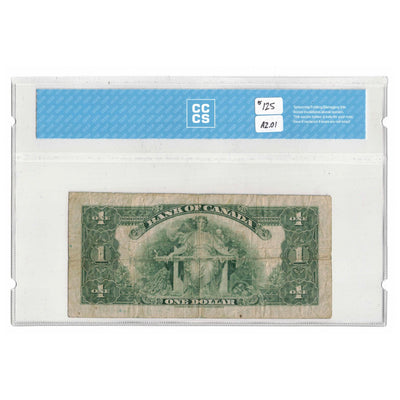 SOLD $1 1935 Bank of Canada Note English Text BC-1 - CCCS F-15