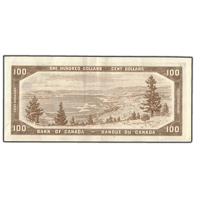 SOLD $100 1954 Bank of Canada Note Beattie-Rasminsky B/J Prefix BC-43b