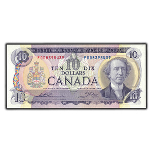 SOLD $10 1971 Bank Of Canada Note Thiessen-Crow FDD Prefix BC-49e - Ch UNC