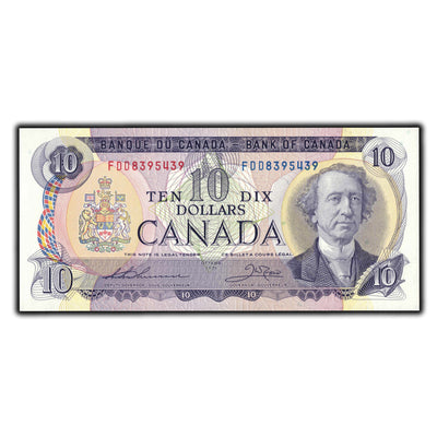SOLD $10 1971 Bank Of Canada Note Thiessen-Crow FDD Prefix BC-49e - Ch UNC