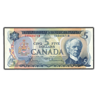 SOLD $5 1972 Bank of Canada Note Bouey-Rasminsky CA Prefix Note BC-48a - Ch UNC
