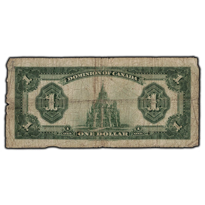 SOLD $1 1923 Dominion of Canada Note Black Seal Series E DC-25o - Circulated