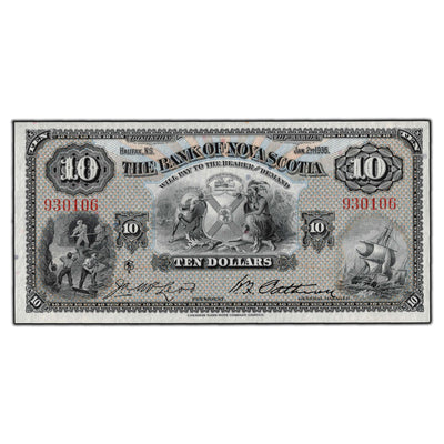 SOLD $10 1935 Bank of Nova Scotia Canada Chartered Note CH-550-36-04 - Ch UNC
